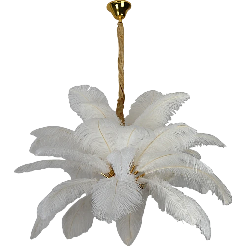 نجف مودرن ريش ابيض E14*4L قطر 700 ملم