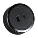 راس فيش مجرى دائري اسود USB مع TYPE-C توفل