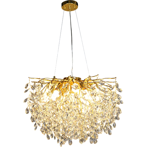 نجف مودرن ذهبي مع شفاف E14*10L مقاس 600 ملم