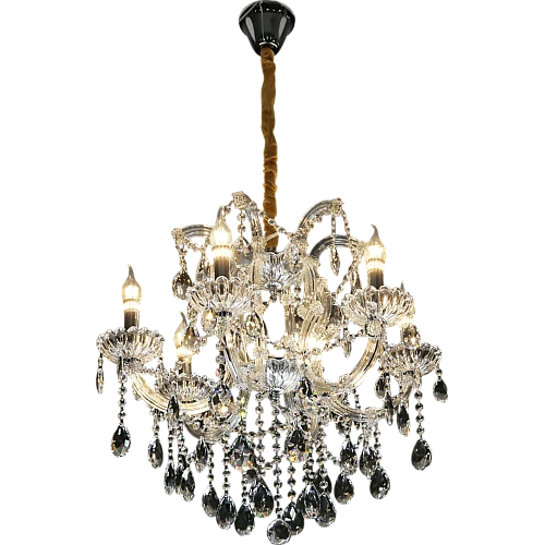 نجف شمعدان فضي الارتفاع 590 القطر630 E14*6L