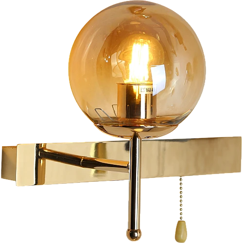  صورة منتج ابليك حائط جداري مودرن مفرد ذهبي E27*1L موديل WA/C5835/1FGD