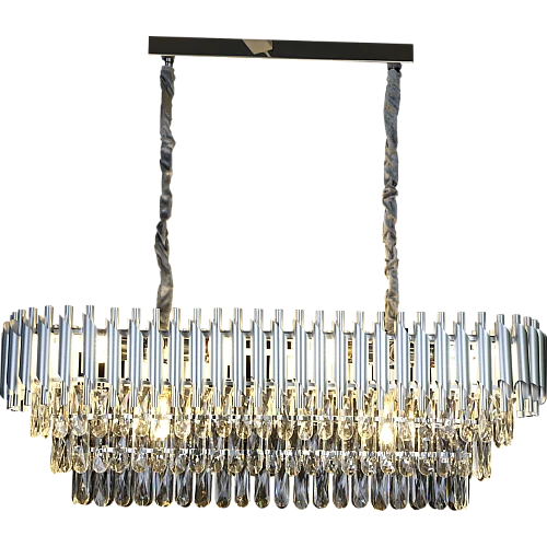 نجف مودرن 800*300 فضي مع ذهبي E14*10L مقاس 80*30 سم