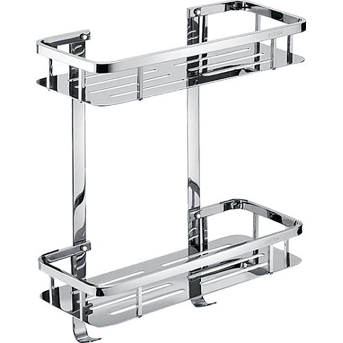 رف مستطيل دورين مع علاقة ستانلس ستيل 304 كروم