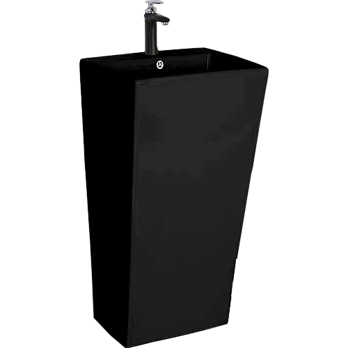 مغسلة سيراميك برميل ارضي مربع اسود