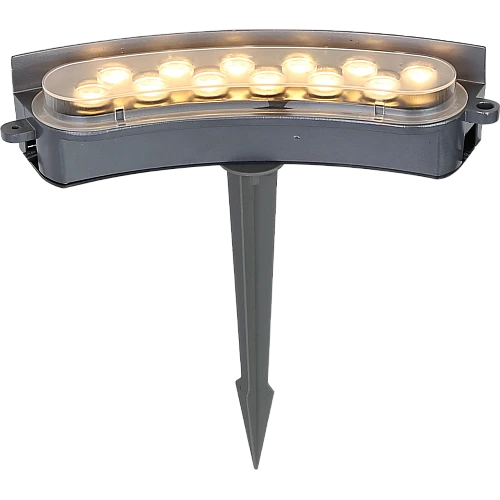 كشاف حديقة غرس رمادي لون الانارة اصفر 12 واط
