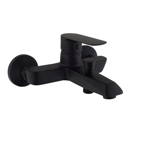 خلاط دش نحاس زنك مدور مع طقم سماعة اسود