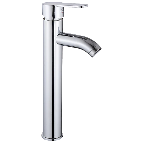 خلاط مغسلة طويل دائري كروم مع ليات