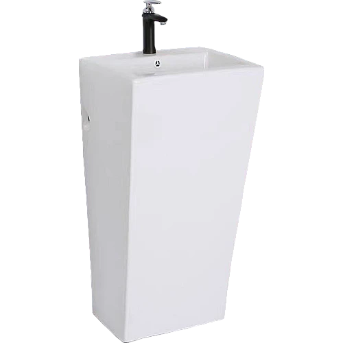 مغسلة سيراميك برميل ارضي مربع ابيض