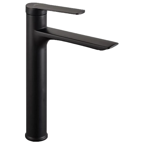 خلاط مغسلة طويل اسود مع ليات