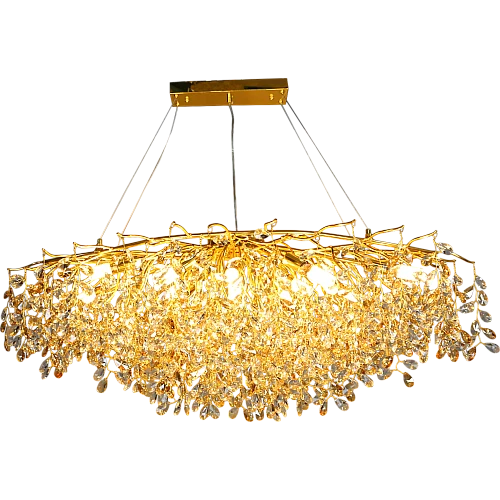 نجف مودرن قطر 120 ذهبي مع عسلي مع شفاف E14*15L سم