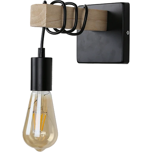 إضاءة ابليك حائط خشبي E27*1L