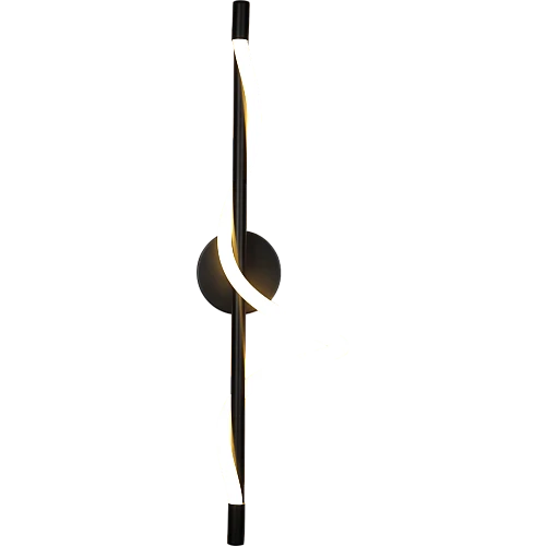 إضاءة ابليك حائط مودرن اسود لون الانارة اصفر 18 واط قطر 600 ملم