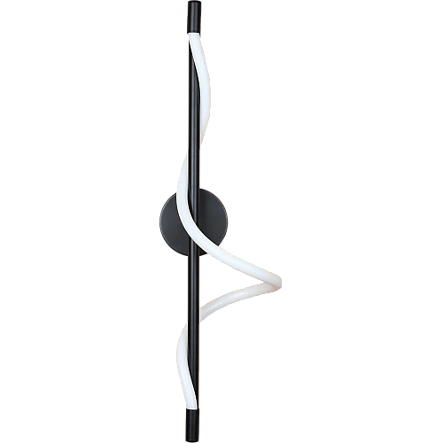 إضاءة ابليك حائط مودرن اسود لون الانارة اصفر 18 واط قطر 600 ملم