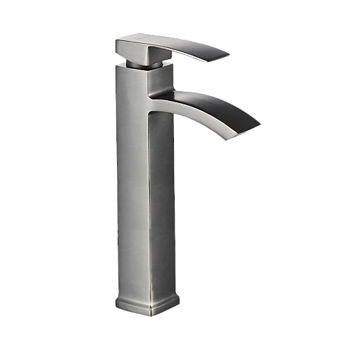 خلاط مغسلة طويل شلال رمادي مع ليات