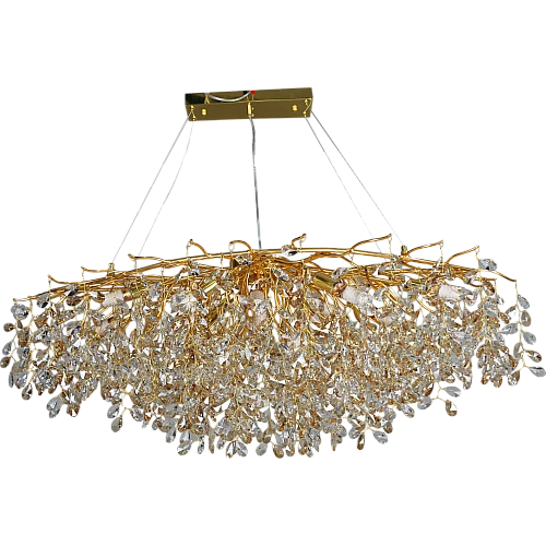 نجف مودرن قطر 120 ذهبي مع عسلي مع شفاف E14*15L سم