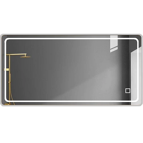 مراية مستطيل 120*70 فريم المنيوم سلفر ليد 3 اضاءات (تُضاف رسوم الأوزان الثقيلة) + (هذا المنتج متاح داخل مدينة جدة فقط)