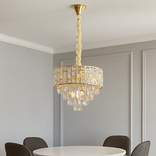 نجف مودرن ذهبي E14*5 مقاس 400 ملم