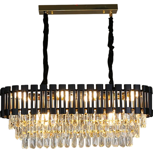 نجف مودرن غطاء اسود مع ذهبي 800*300 E14*10L