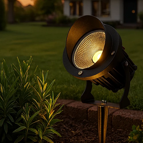 كشاف حديقة غرس متحرك لون الانارة اصفر 15 واط