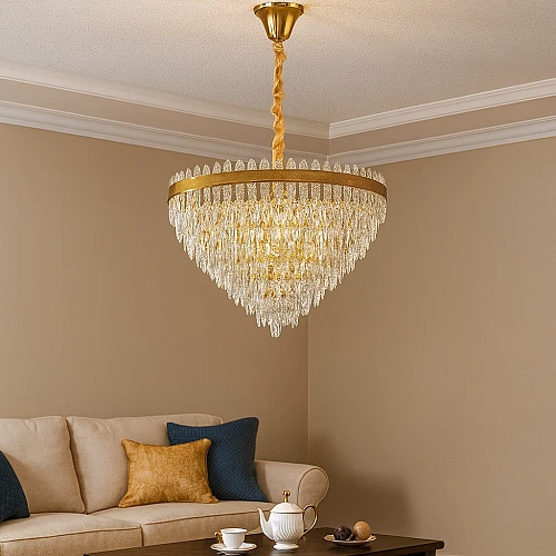 نجف مودرن ذهبي E14*15 قطر 80 سم