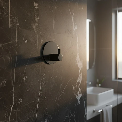 علاقة ملابس حائط دائري مفرد اسود