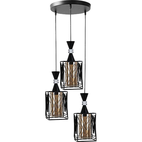 علاقي مودرن اسود E27*3