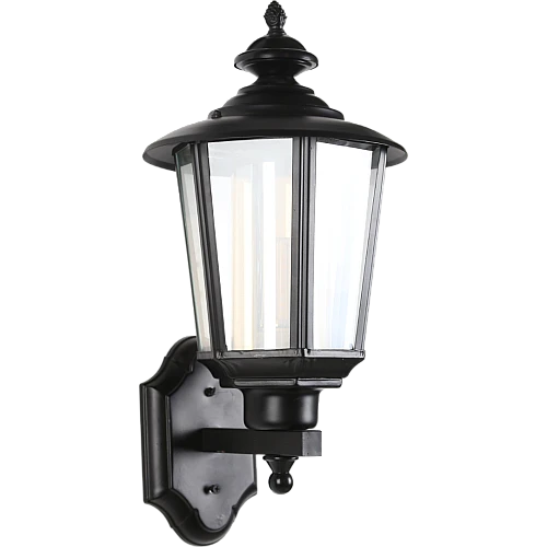 فانوس جداري جوهرة الحديقة  الشكل اسود مميز تصميم عملي مفرد لمبة قاعدة E27 قابلة لإستبدال