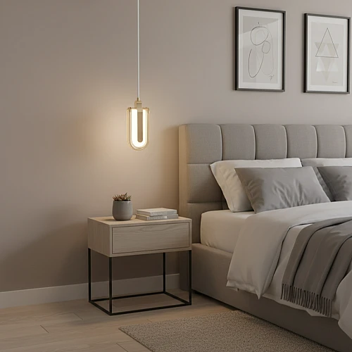 نجف مودرن ذهبي لون الانارة 3اضاءات 7 واط مفرد