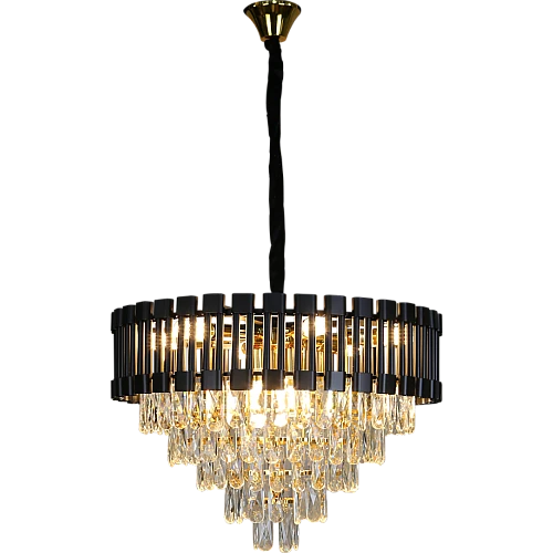 نجف مودرن غطاء اسود مع ذهبي E14*9L مقاس 60 سم