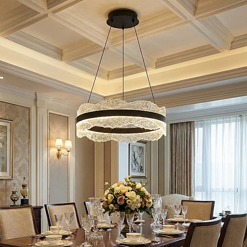 نجف مودرن أسود لون الانارة 3 اضاءات 55 واط مقاس 400 ملم