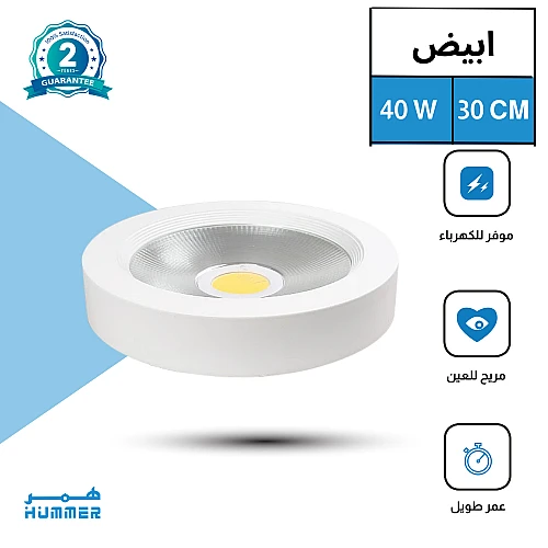 كشاف لطش COB لون الانارة ابيض 30 سم 40 واط