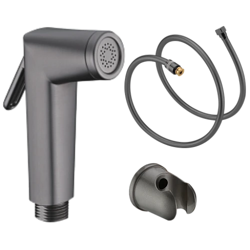 شطاف دائري ستانس ستيل مع هوز ربل 120 سم رمادي