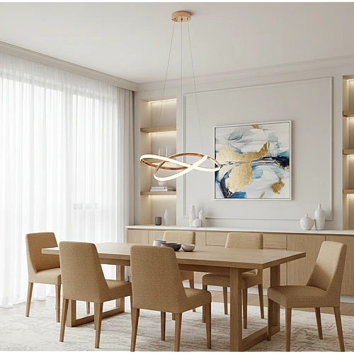 علاقي مودرن ذهبي لون الانارة 3 اضاءات واط 60 قطر 40 سم