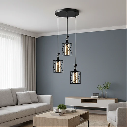 علاقي ثلاثي اسود E27*3L