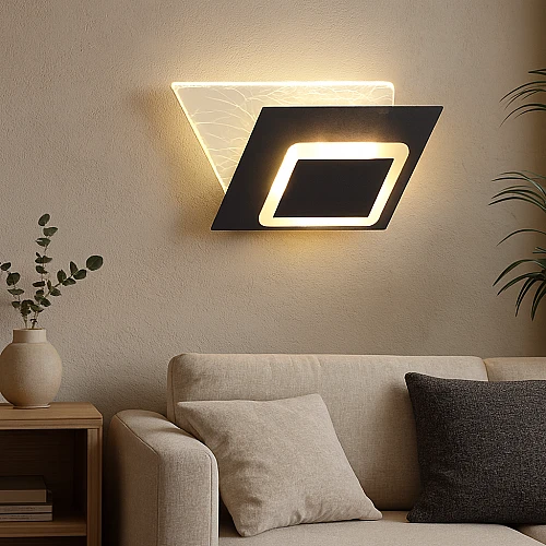 لطش مودرن 200*115 اسود لون الانارة 3 اضاءات واط 5