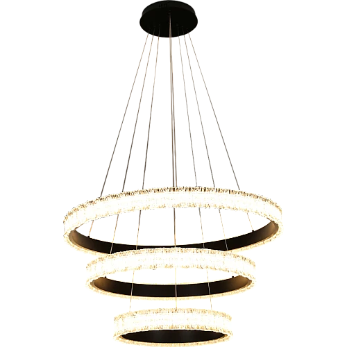 نجف مودرن اسود لون الانارة 3 اضاءات 400*600*800 225 واط