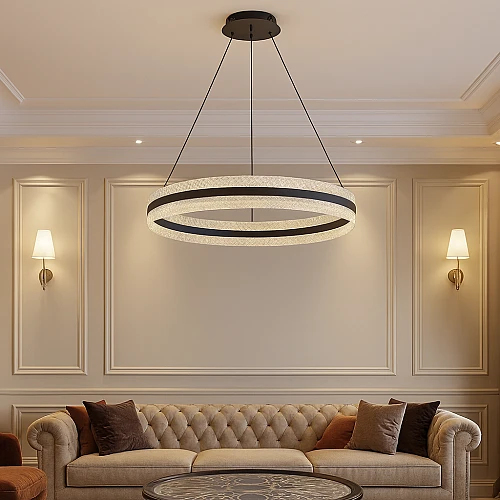 علاقي مودرن اسود لون الانارة 3 اضاءات 115 واط مقاس 800 ملم