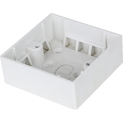 علبة فيش 7*7 فارغ لطش بلاستيك ابيض مربع