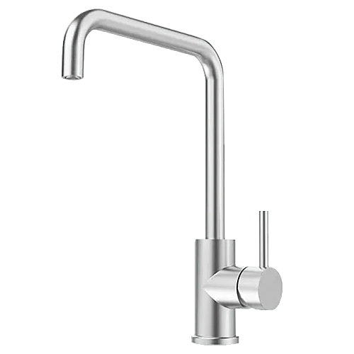 خلاط مجلى مستقيم ستانلس ستيل فضي مطفي مع ليات