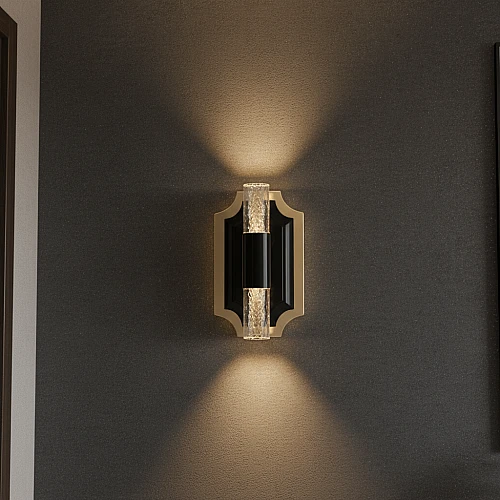 ابليك جداري مودرن اسود لون الانارة 3اضاءات 7 واط