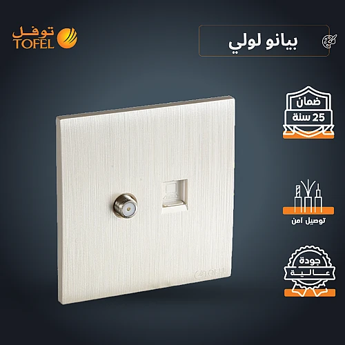 فيش منفذ كمبيوتر مع دش لون بيانو لولي