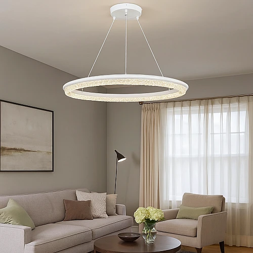 نجف مودرن أبيض لون الانارة 3 أضاءات 115 واط مقاس 800 ملم