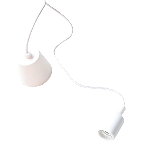 كبس هولدر علاقي طول 1 متر بلاستيك مع ابيض (سلك قماش)