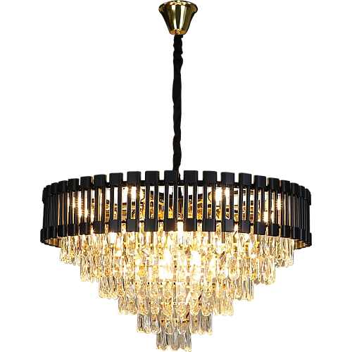 نجف مودرن غطاء اسود مع ذهبي E14*15L مقاس 80 سم