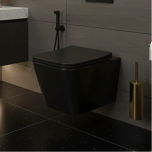 كرسي معلق مربع غطاء اكريليك اسود مقاس 18 سم (تُضاف رسوم الأوزان الثقيلة)