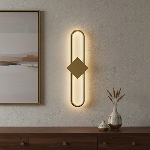 إضاءة حائط مودرن زيتي لون الانارة 3اضاءات 9 واط قطر 500 ملم