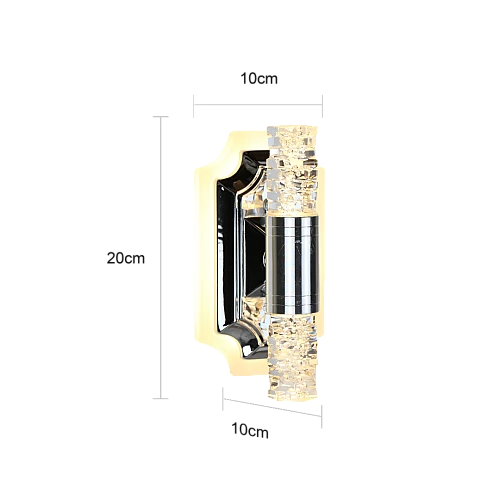  صورة منتج ابليك جداري مودرن فضي لون الانارة 3اضاءات 7 واط موديل WA/C5550/SL+3CO