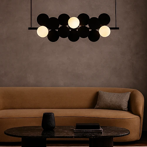 نجف مودرن اسود مع ابيض G9*7L