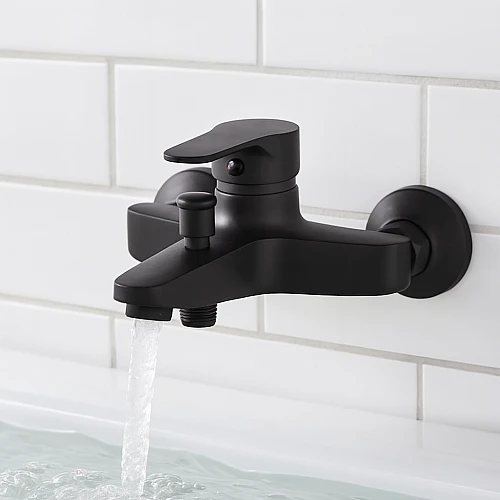 خلاط دش زنك مع سماعة بيضاوي طقم اسود