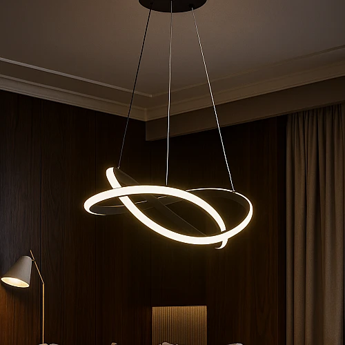 علاقي مودرن اسود لون الانارة 3 اضاءات 60 واط